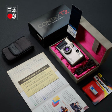 Contax T2 Titanium Silver Fullset Box SN : 164161