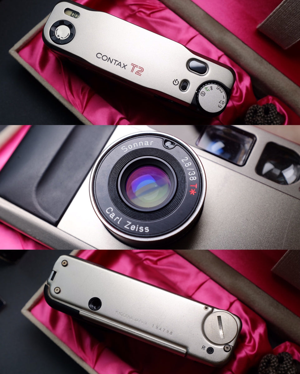 Contax T2 Titanium Silver Fullset Box SN : 194798 – Nipponina Camera