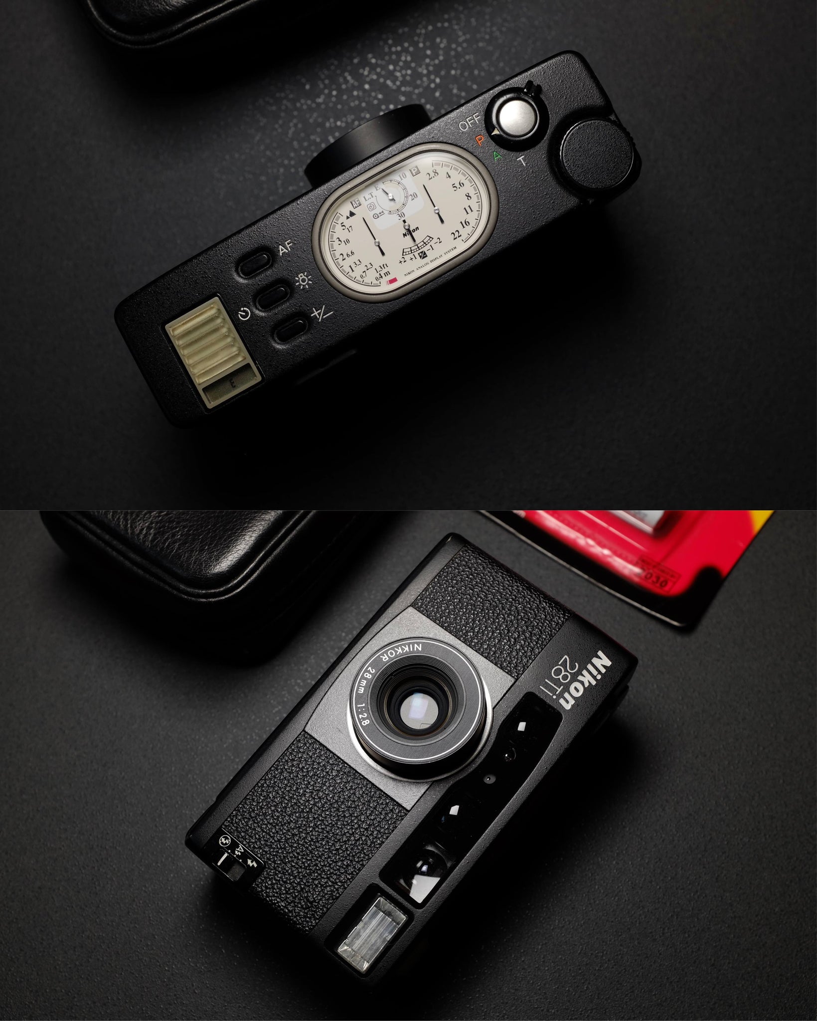 Nikon 28Ti with Leather Pouch – Nipponina Camera