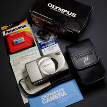 Load image into Gallery viewer, Olympus μ [mju:] Zoom 140 Deluxe Fullset Box SN. 4179725